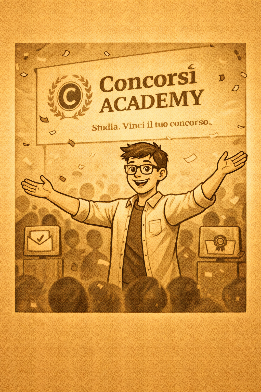 Andrea lancia Concorsi Academy come prototipo per mostrare cosa l'AI puo fare nella preparazione ai concorsi.